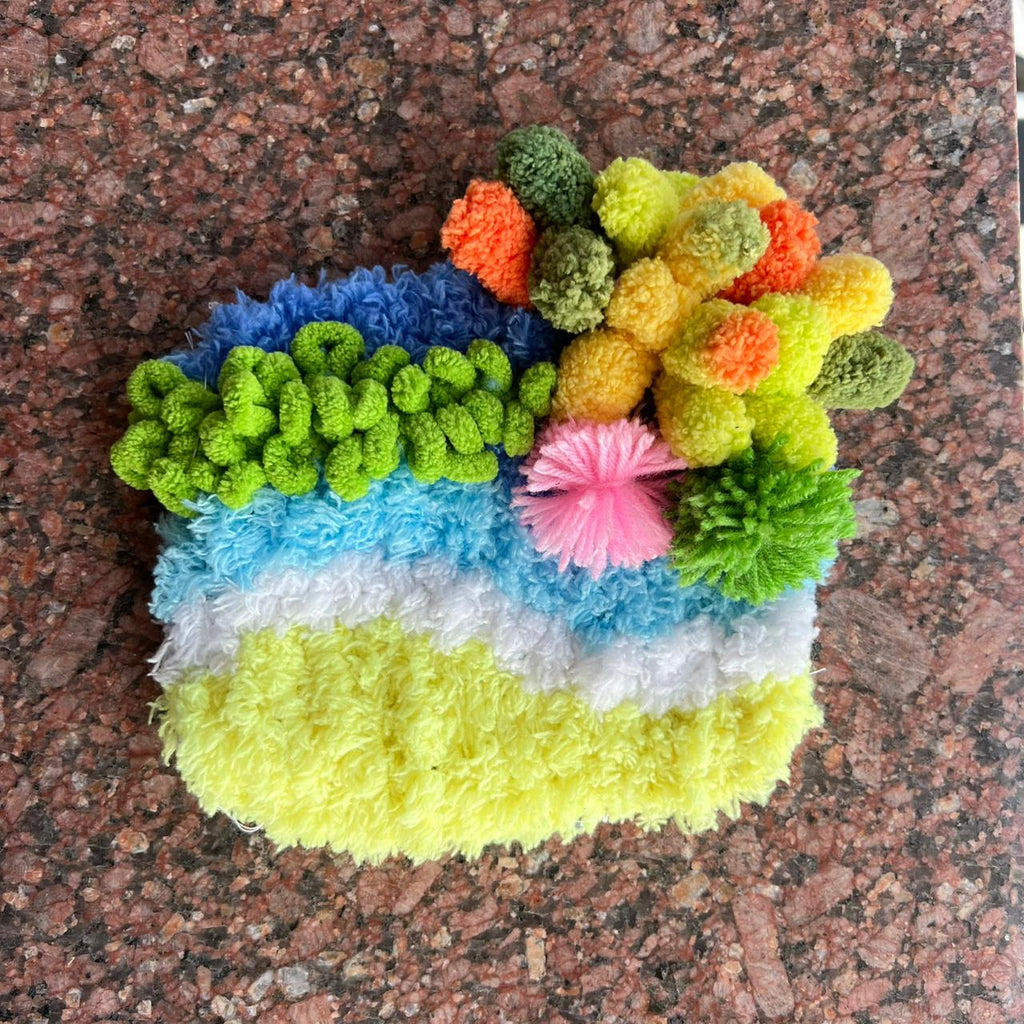Sun, Sand and Sea DIY moss coaster kit, beach-inspired design